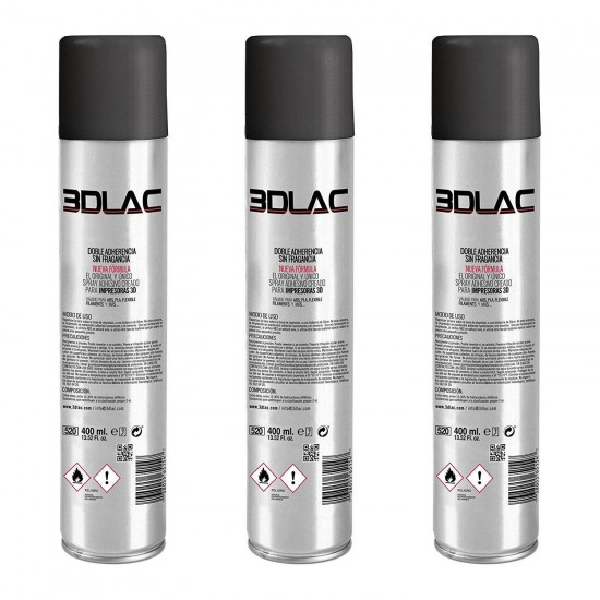 3DLAC - Espray para fijación en cama caliente - 400ml