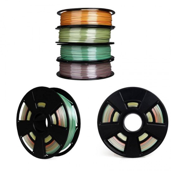 Bobina filamento PLA 3D - GCC - Cambio de color gradual - 1.75mm - 750g