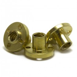 Tuerca de cobre T8 x 8 para husillo trapezoidal díametro 8mm