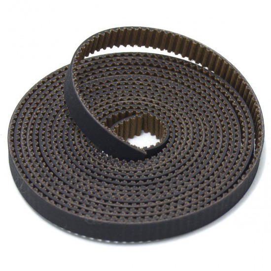 Correa dentada GT2 - Recubierta antidesgaste y reforzada con fibra de vídrio - 6mm - 1m