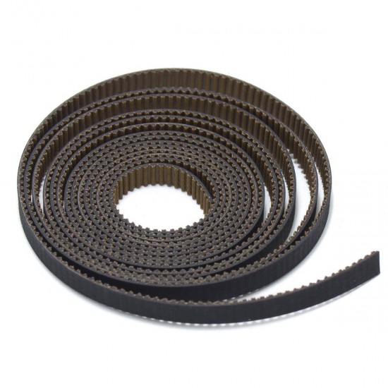 Correa dentada GT2 - Recubierta antidesgaste y reforzada con fibra de vídrio - 6mm - 1m