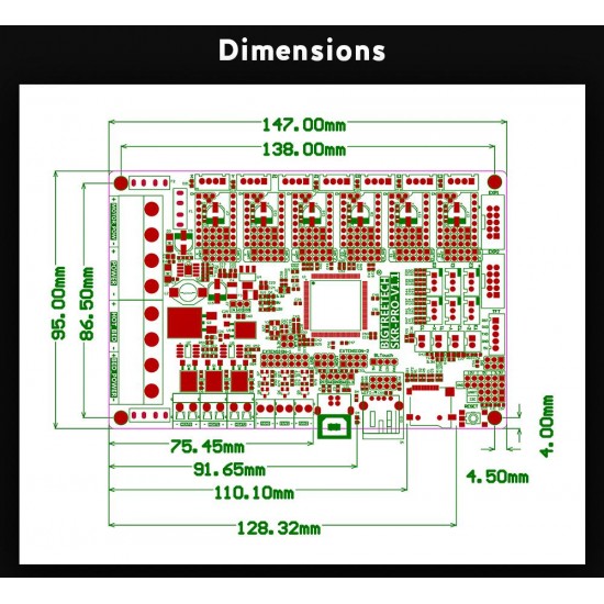 SKR PRO V1.1 - Placa de control para impresora 3D - 32 bits compatible con controladores por UART y SPI - 12 / 24v