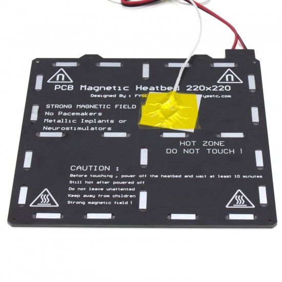Cama Caliente Magnética 220x200mm con imanes insertados Heatbed 24V - Similar MK52/MK3