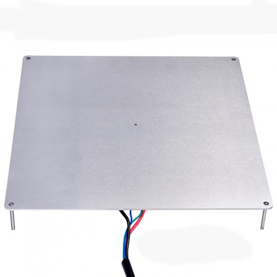 MK3 Ultrabase de Aluminio 220x220cm 150W 12V Alta Potencia con termistor y cables con cristal con recubrimiento microporoso
