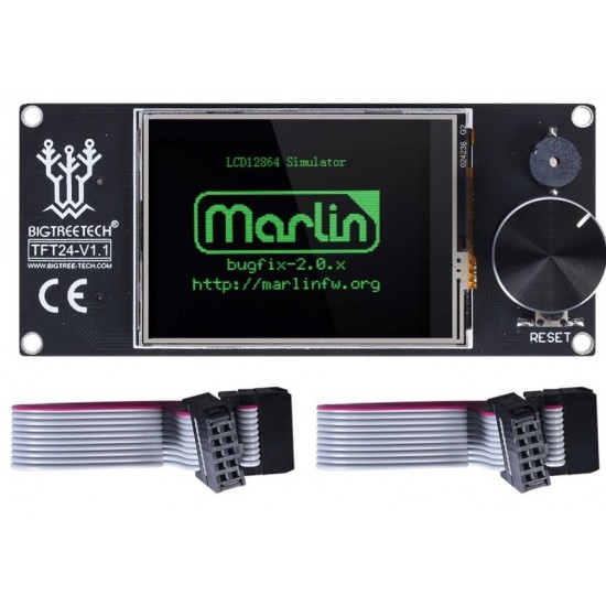 TFT24 V1.1 Pantalla Táctil con doble función compatible con LCD gráfico 12864 y menú táctil