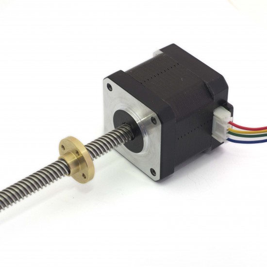 Nema17 - 17HS4401s - Tr8x8-310MM - Motor Paso a Paso con Husillo Trapezoidal