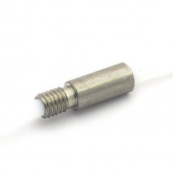 Garganta para hotend Dual - Rosca M6 Liso diámentro 7 mm -  Con teflón - DI 4.1
