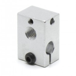 Bloque calefactor v6 para termistor PT100 3mm - Rosca M6 - Compatible con v5 y v6