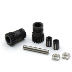 Set de poleas de tracción doble de acero endurecido para extrusor - Estilo Bondtech - Compatible con estrusores tipo Mk2/Mk3