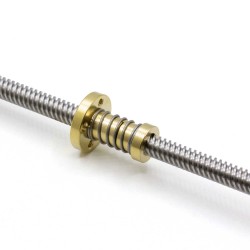 Tuerca de cobre con muelle T8x2 Spring Nut para husillo trapezoidal díametro 8mm
